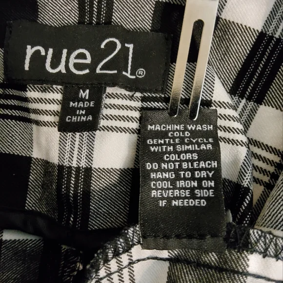 Rue 21 Plaid Print Black And White Long Sleeve Blazer Jacket Size M - Picture 9 of 9